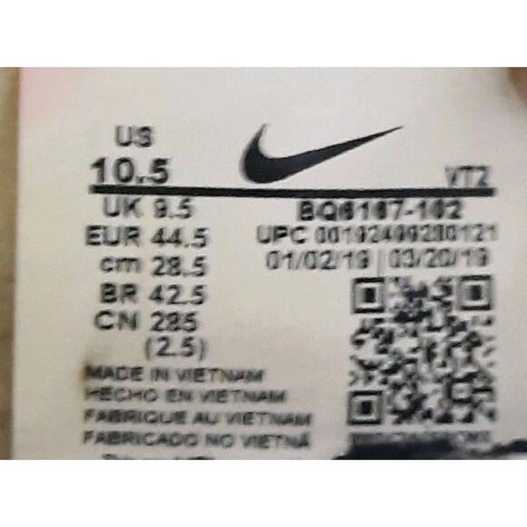 SIZE 10.5  Nike React Element 55 White University Red BQ6167-102 - Picture 10 of 10